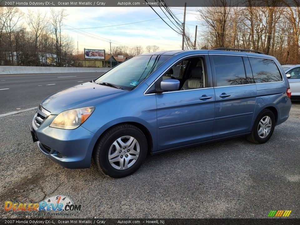 2007 Honda Odyssey EX-L Ocean Mist Metallic / Gray Photo #7