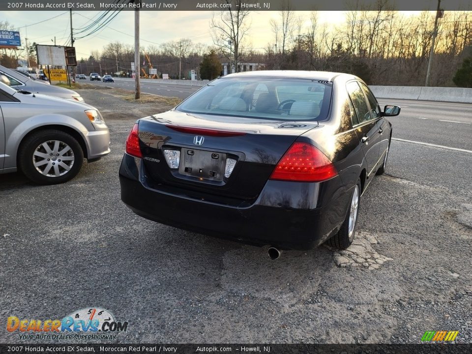 2007 Honda Accord EX Sedan Moroccan Red Pearl / Ivory Photo #4