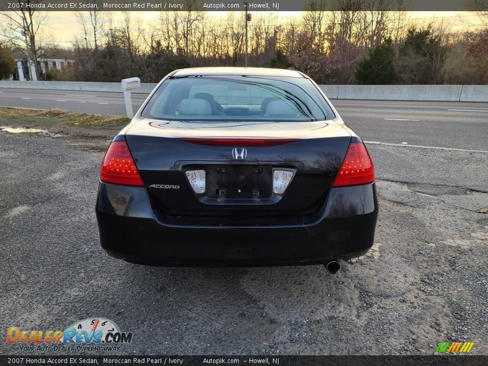 2007 Honda Accord EX Sedan Moroccan Red Pearl / Ivory Photo #5