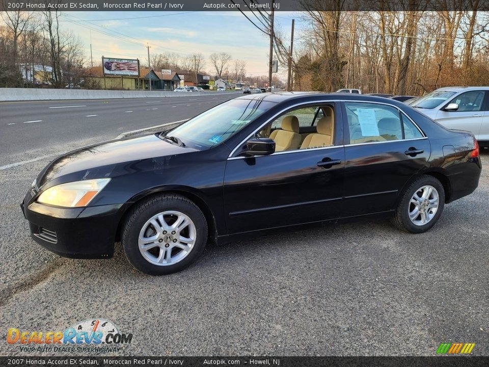 2007 Honda Accord EX Sedan Moroccan Red Pearl / Ivory Photo #7