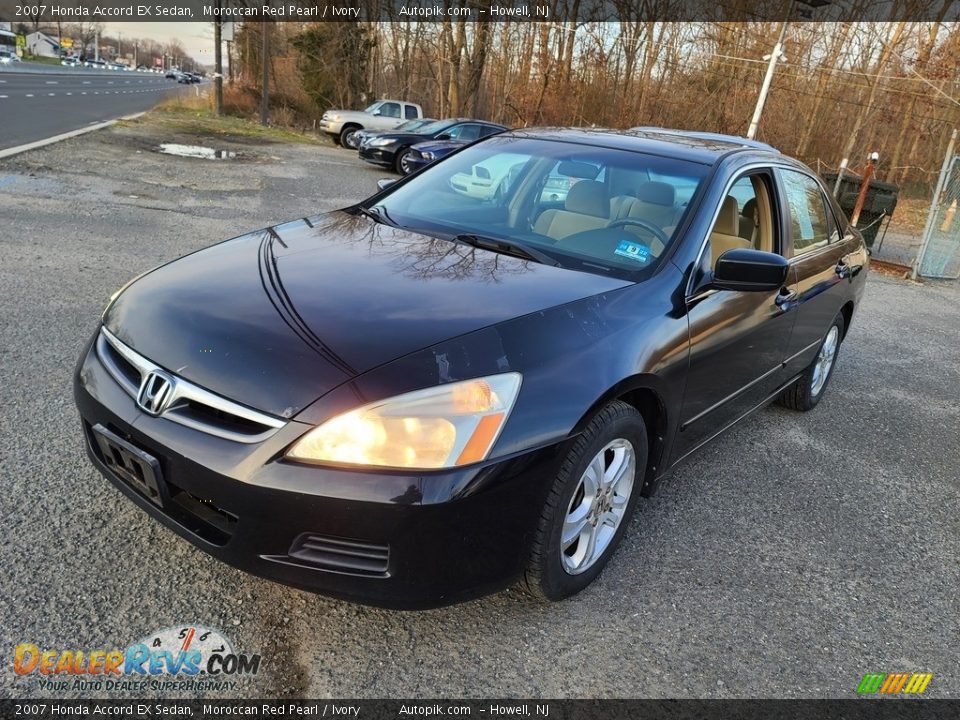 2007 Honda Accord EX Sedan Moroccan Red Pearl / Ivory Photo #8