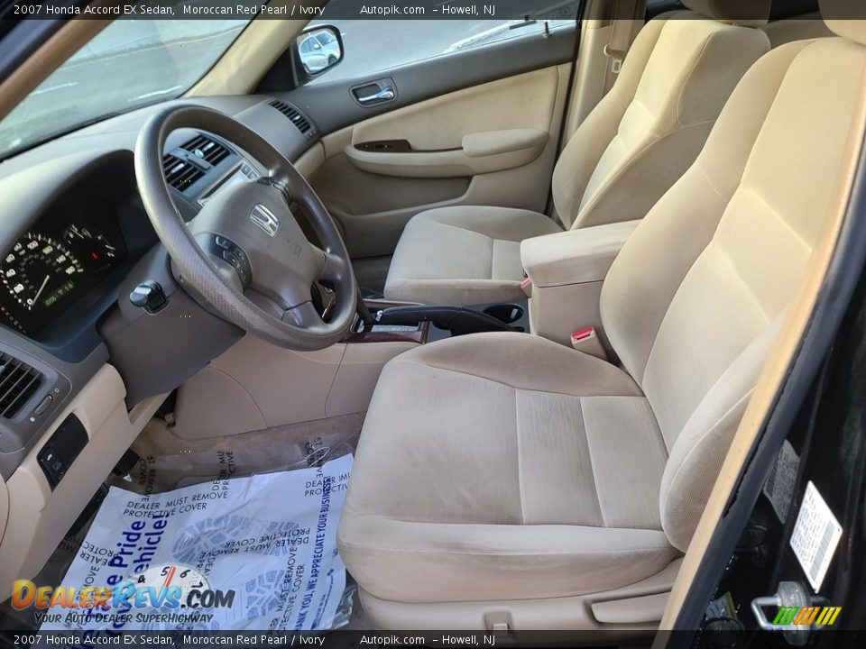 2007 Honda Accord EX Sedan Moroccan Red Pearl / Ivory Photo #11