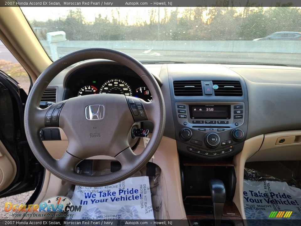 2007 Honda Accord EX Sedan Moroccan Red Pearl / Ivory Photo #14