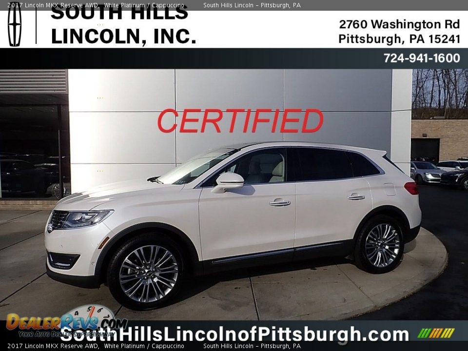 2017 Lincoln MKX Reserve AWD White Platinum / Cappuccino Photo #1