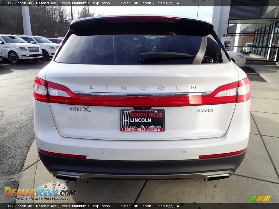 2017 Lincoln MKX Reserve AWD White Platinum / Cappuccino Photo #4