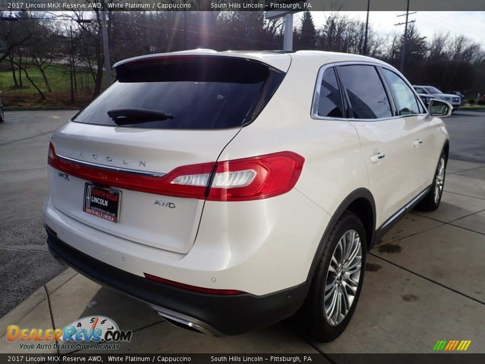 2017 Lincoln MKX Reserve AWD White Platinum / Cappuccino Photo #6