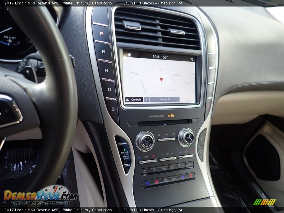 2017 Lincoln MKX Reserve AWD White Platinum / Cappuccino Photo #22