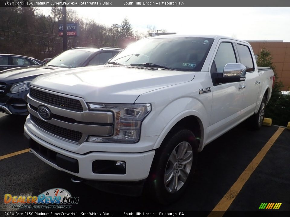 2020 Ford F150 Platinum SuperCrew 4x4 Star White / Black Photo #1