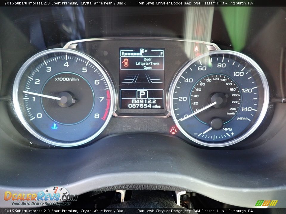 2016 Subaru Impreza 2.0i Sport Premium Gauges Photo #20