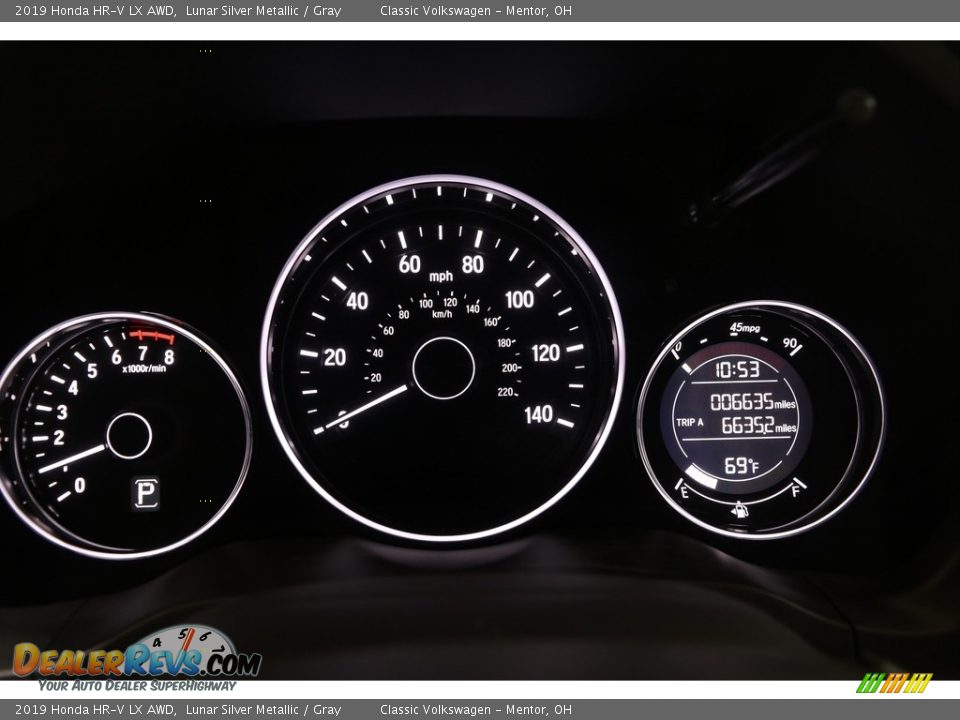 2019 Honda HR-V LX AWD Lunar Silver Metallic / Gray Photo #10