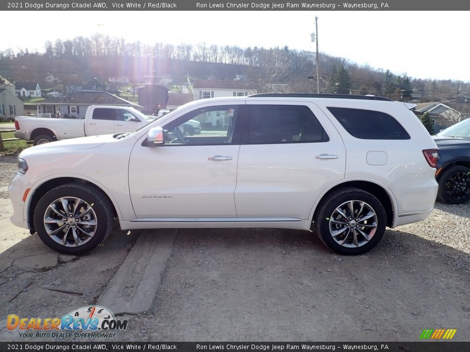 2021 Dodge Durango Citadel AWD Vice White / Red/Black Photo #3