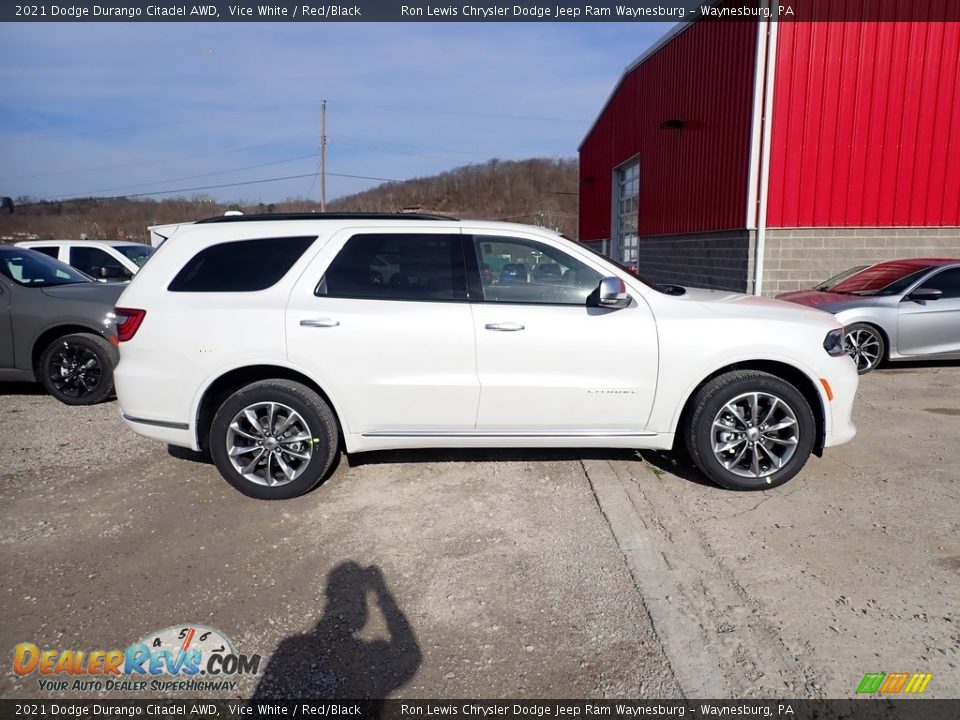 2021 Dodge Durango Citadel AWD Vice White / Red/Black Photo #7