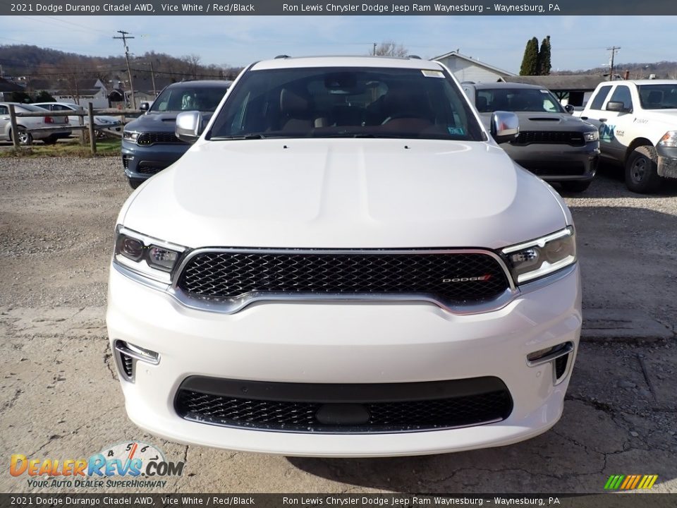 2021 Dodge Durango Citadel AWD Vice White / Red/Black Photo #9