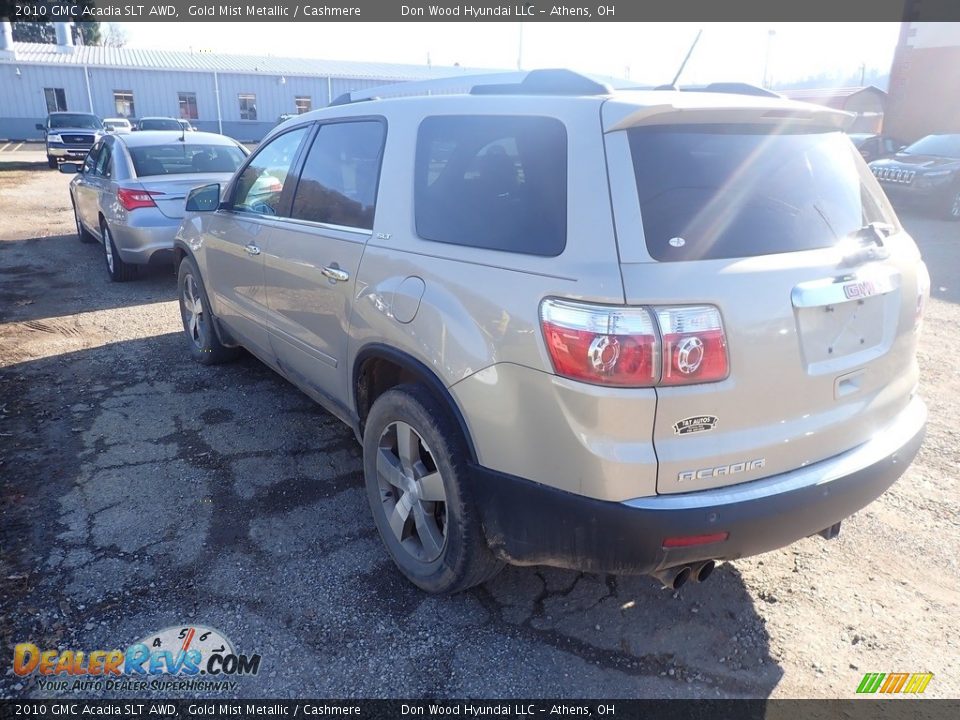 2010 GMC Acadia SLT AWD Gold Mist Metallic / Cashmere Photo #10