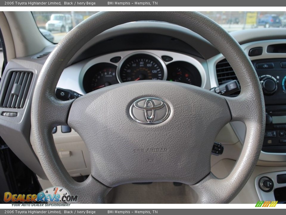 2006 Toyota Highlander Limited Black / Ivory Beige Photo #14