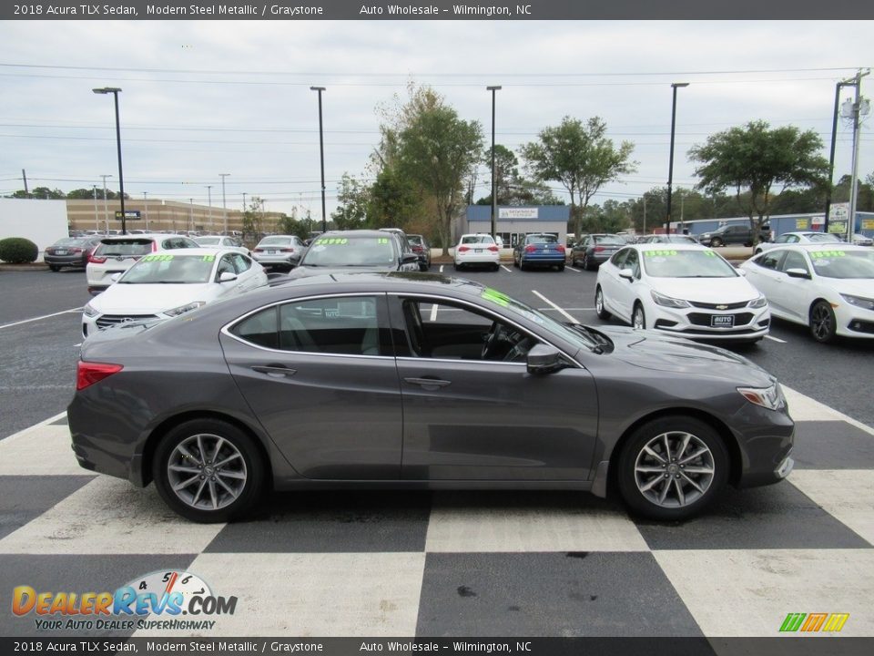 2018 Acura TLX Sedan Modern Steel Metallic / Graystone Photo #3