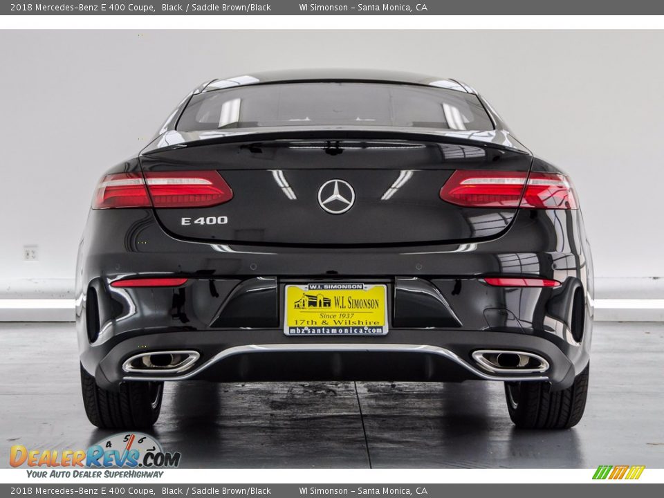 2018 Mercedes-Benz E 400 Coupe Black / Saddle Brown/Black Photo #4