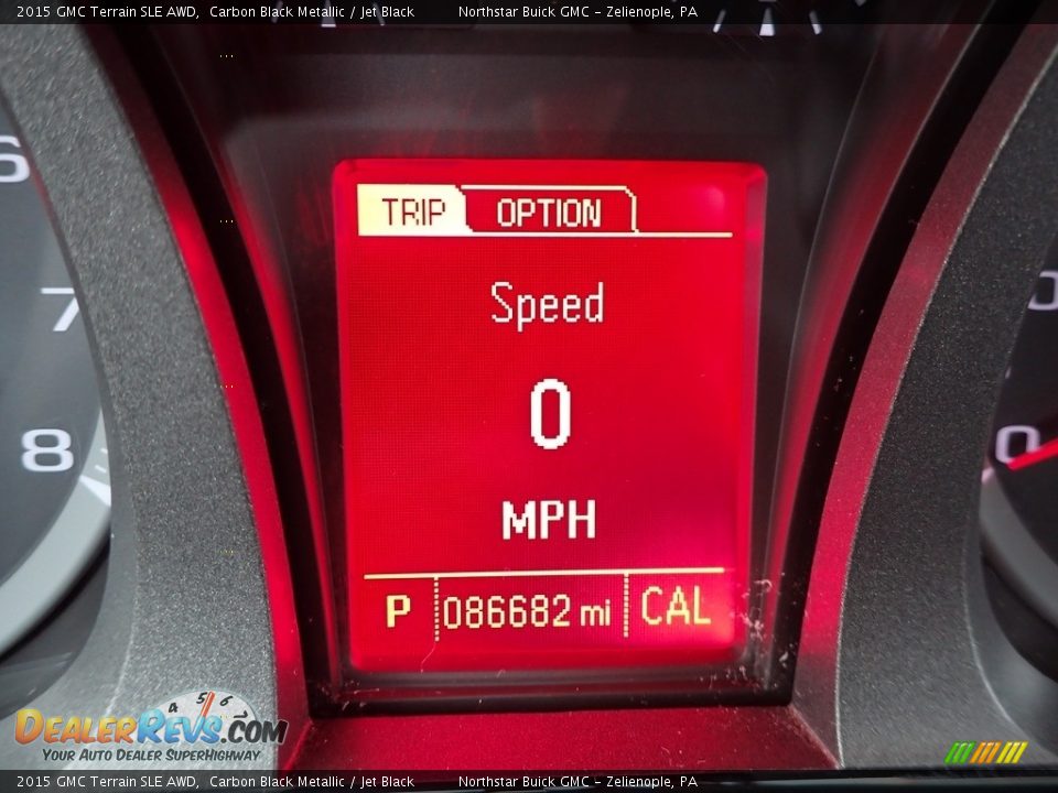 2015 GMC Terrain SLE AWD Carbon Black Metallic / Jet Black Photo #30