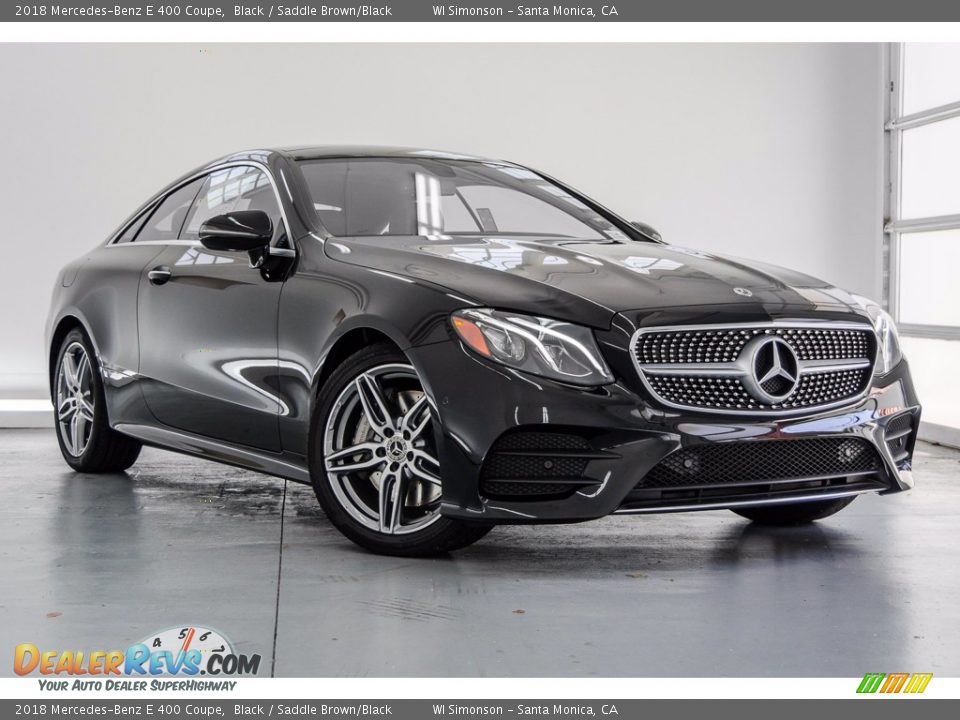 2018 Mercedes-Benz E 400 Coupe Black / Saddle Brown/Black Photo #12