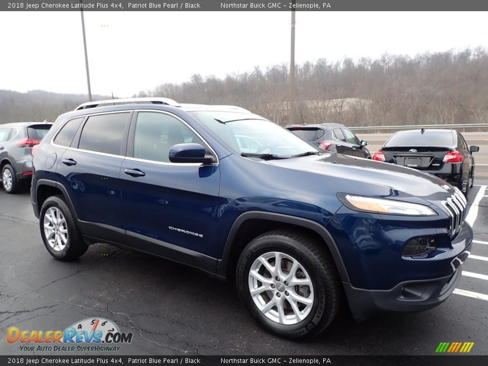 2018 Jeep Cherokee Latitude Plus 4x4 Patriot Blue Pearl / Black Photo #4