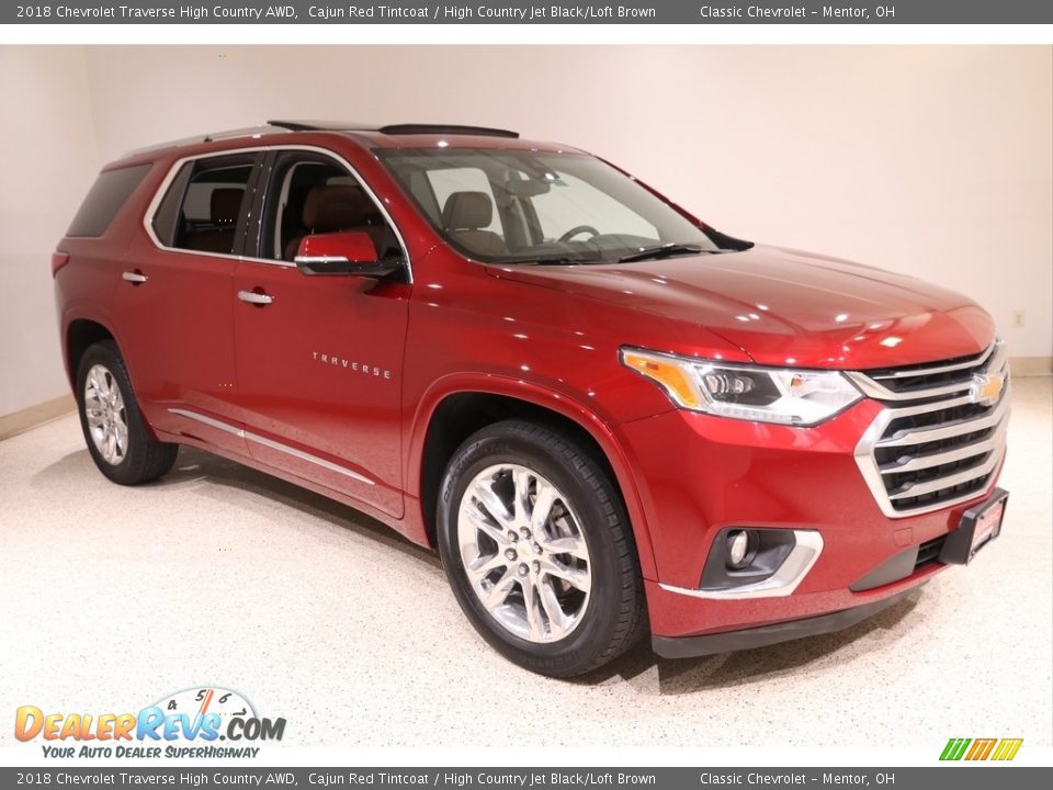 2018 Chevrolet Traverse High Country AWD Cajun Red Tintcoat / High Country Jet Black/Loft Brown Photo #1