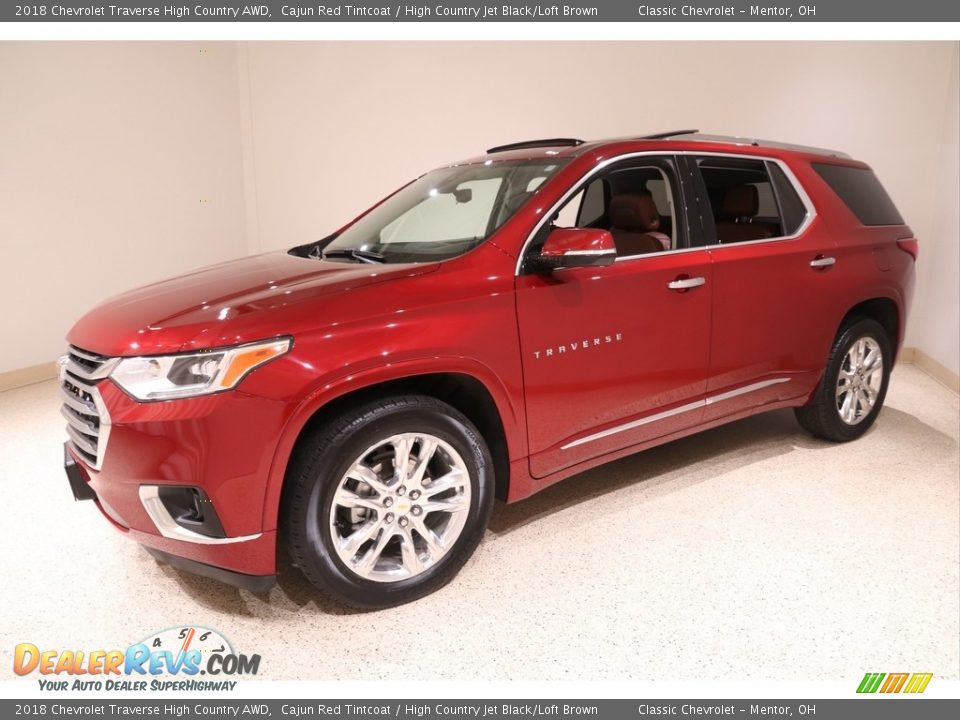 2018 Chevrolet Traverse High Country AWD Cajun Red Tintcoat / High Country Jet Black/Loft Brown Photo #3