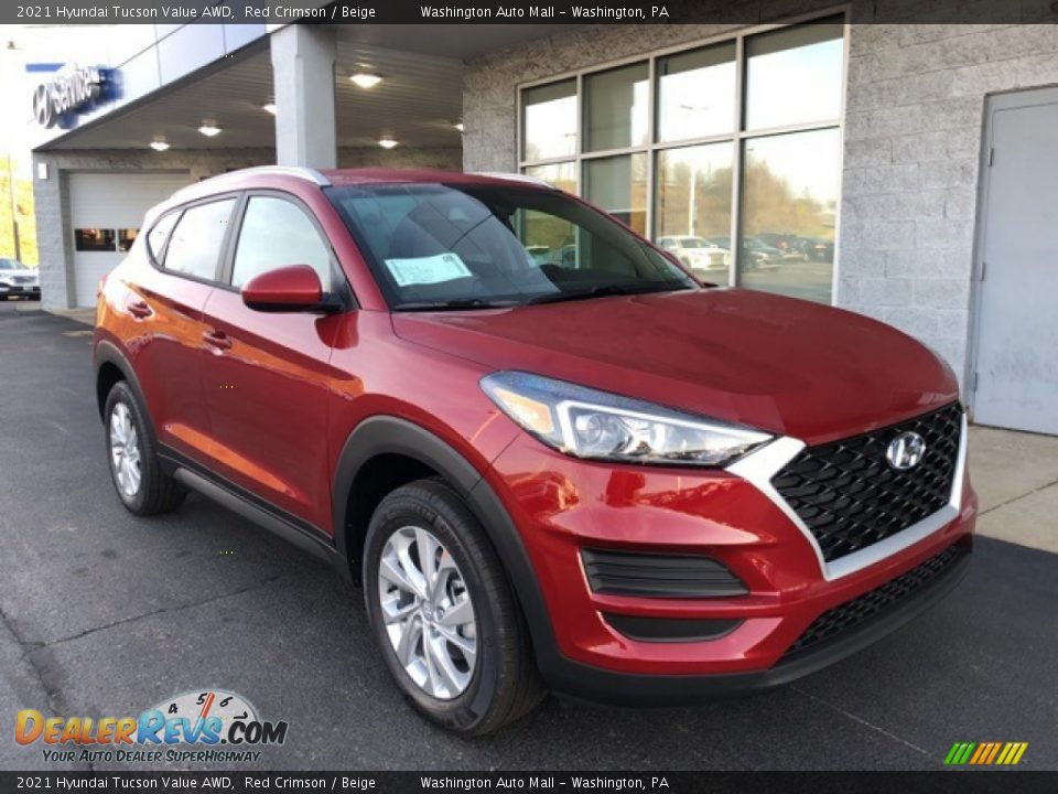 2021 Hyundai Tucson Value AWD Red Crimson / Beige Photo #1