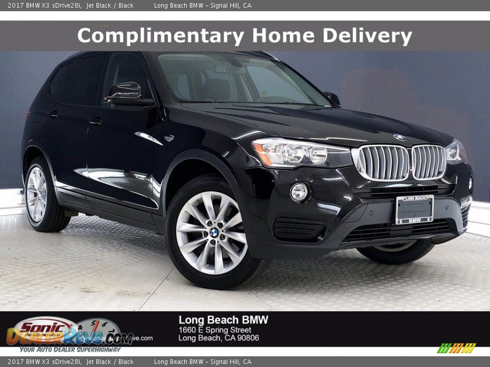 2017 BMW X3 sDrive28i Jet Black / Black Photo #1