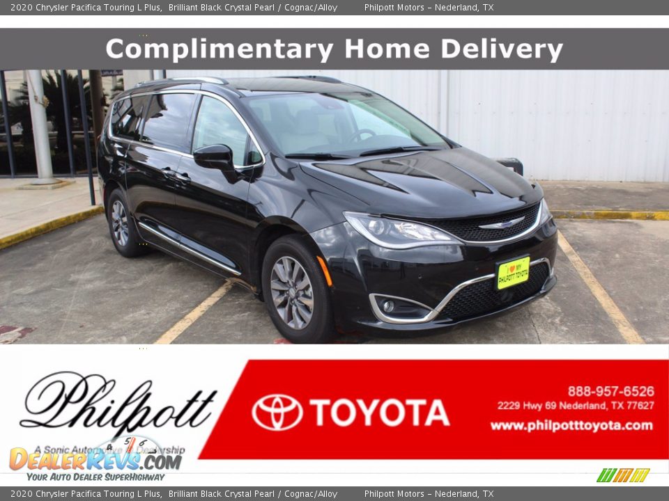 2020 Chrysler Pacifica Touring L Plus Brilliant Black Crystal Pearl / Cognac/Alloy Photo #1
