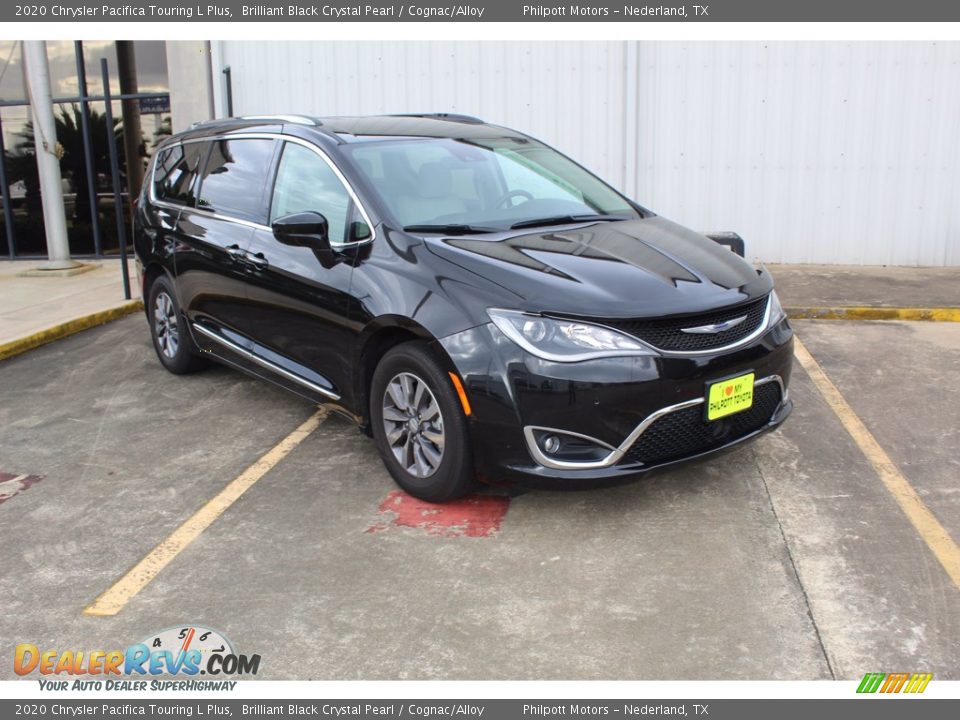 2020 Chrysler Pacifica Touring L Plus Brilliant Black Crystal Pearl / Cognac/Alloy Photo #2