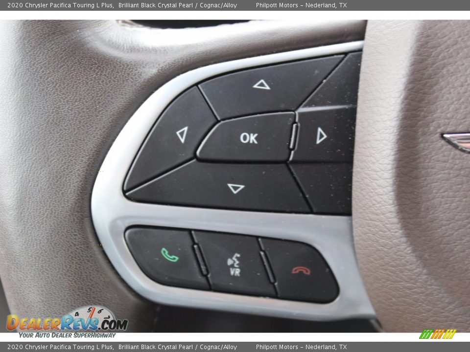 2020 Chrysler Pacifica Touring L Plus Brilliant Black Crystal Pearl / Cognac/Alloy Photo #12