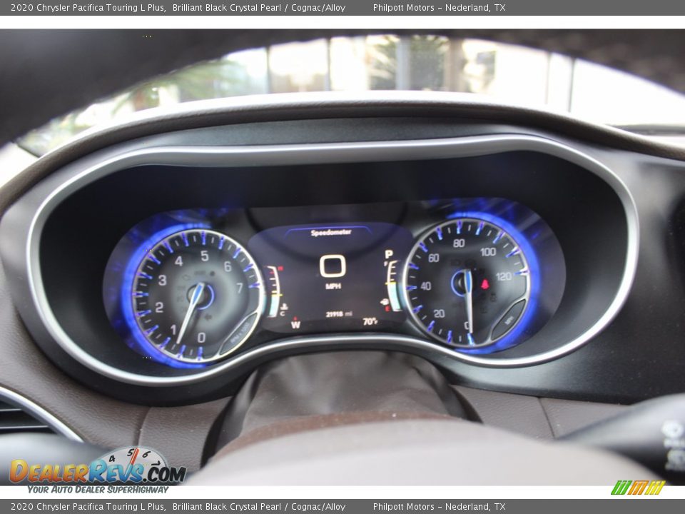 2020 Chrysler Pacifica Touring L Plus Brilliant Black Crystal Pearl / Cognac/Alloy Photo #14