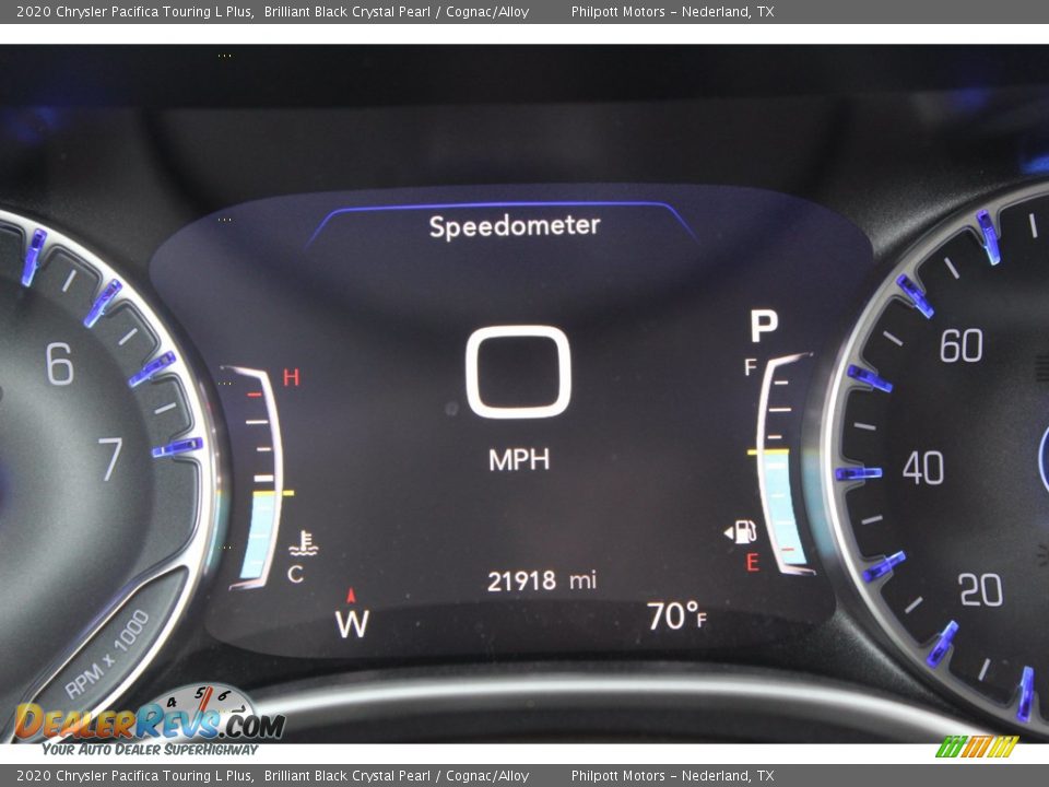 2020 Chrysler Pacifica Touring L Plus Brilliant Black Crystal Pearl / Cognac/Alloy Photo #15