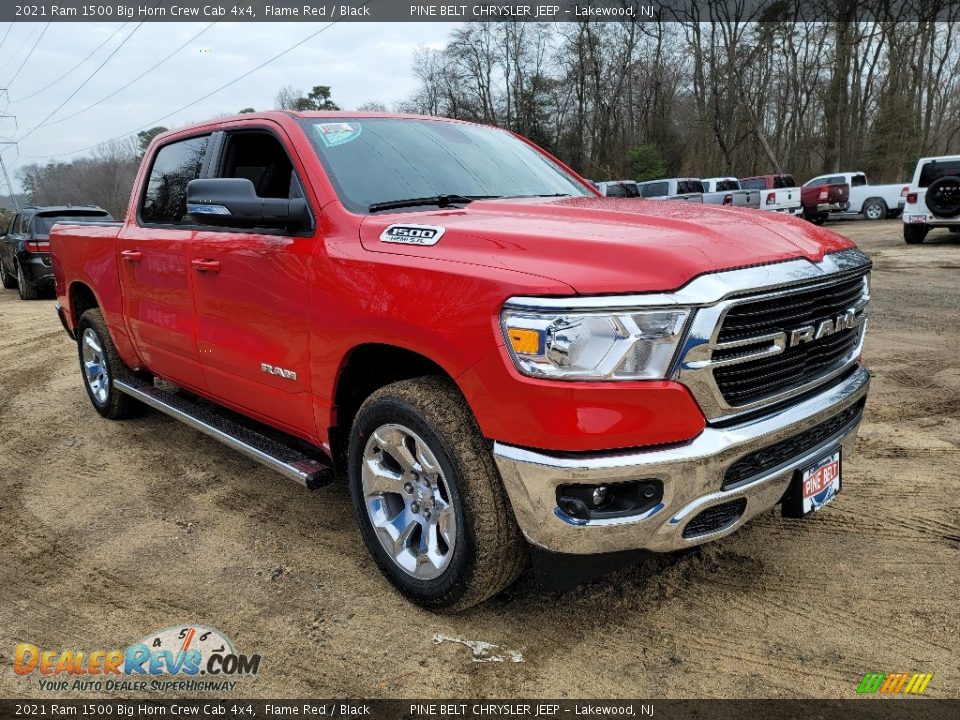 2021 Ram 1500 Big Horn Crew Cab 4x4 Flame Red / Black Photo #1