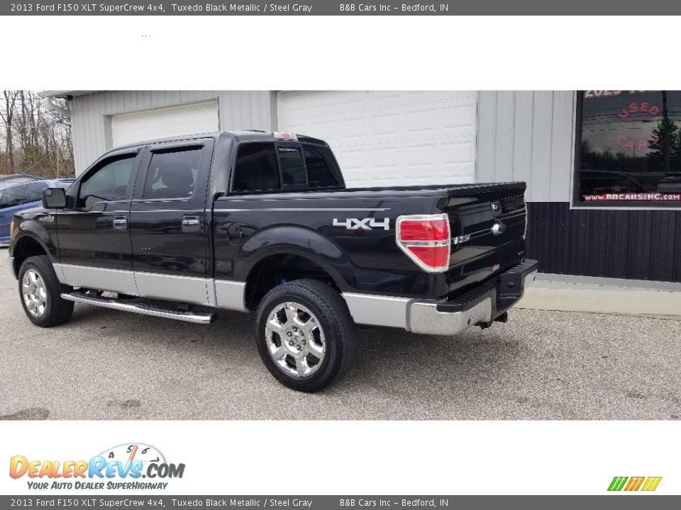 2013 Ford F150 XLT SuperCrew 4x4 Tuxedo Black Metallic / Steel Gray Photo #3