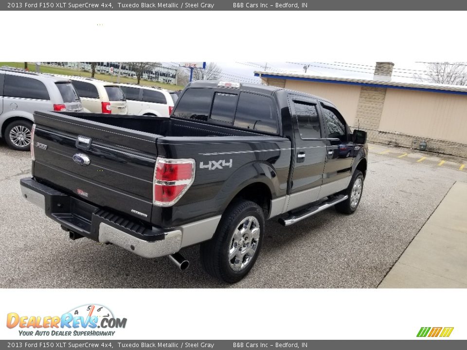 2013 Ford F150 XLT SuperCrew 4x4 Tuxedo Black Metallic / Steel Gray Photo #5