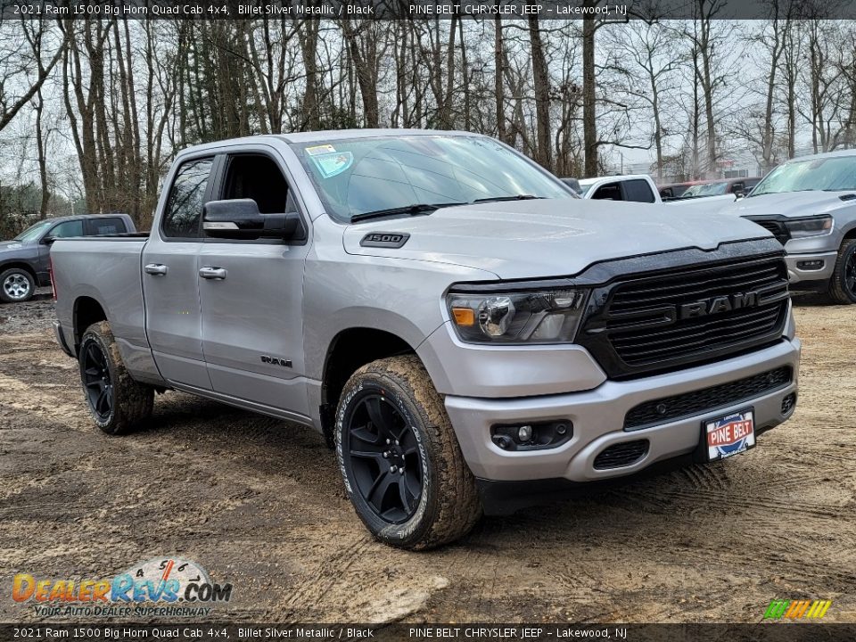 2021 Ram 1500 Big Horn Quad Cab 4x4 Billet Silver Metallic / Black Photo #1