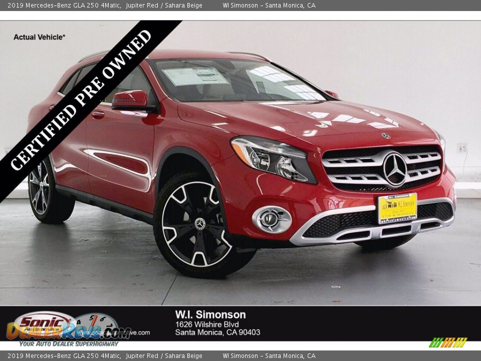 2019 Mercedes-Benz GLA 250 4Matic Jupiter Red / Sahara Beige Photo #1