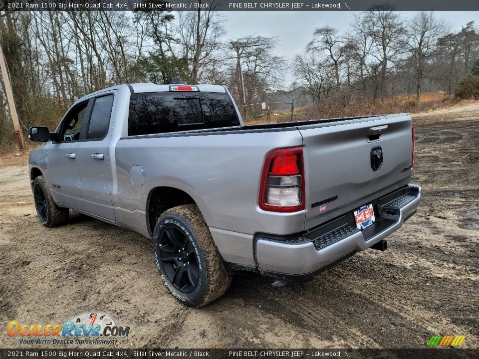 2021 Ram 1500 Big Horn Quad Cab 4x4 Billet Silver Metallic / Black Photo #6