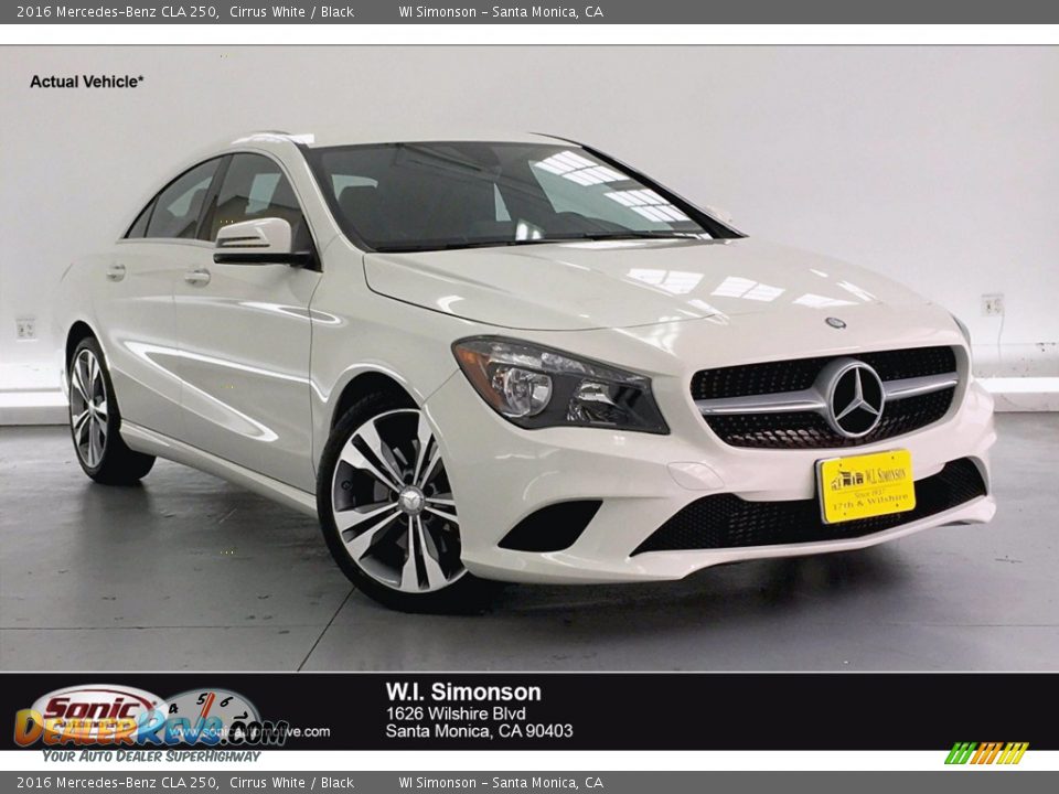 2016 Mercedes-Benz CLA 250 Cirrus White / Black Photo #1