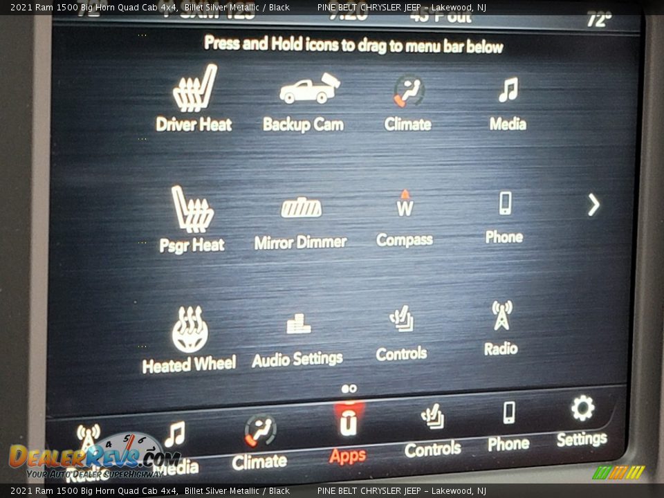 2021 Ram 1500 Big Horn Quad Cab 4x4 Billet Silver Metallic / Black Photo #14