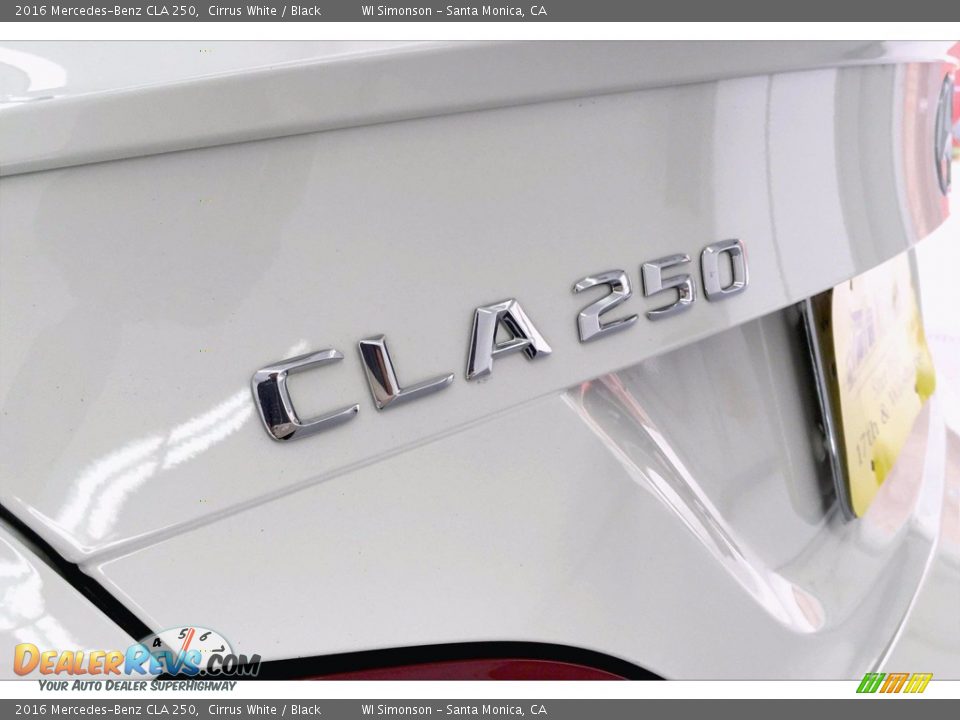 2016 Mercedes-Benz CLA 250 Cirrus White / Black Photo #7