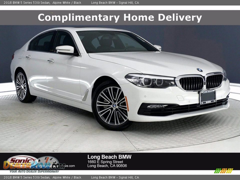 2018 BMW 5 Series 530i Sedan Alpine White / Black Photo #1