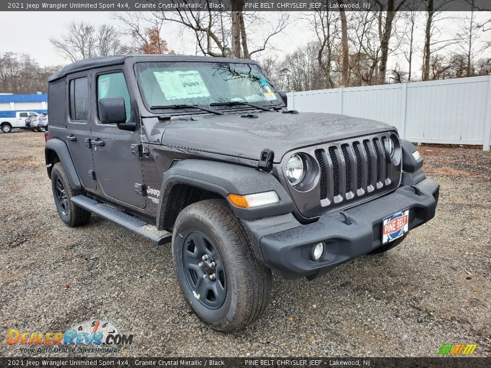 2021 Jeep Wrangler Unlimited Sport 4x4 Granite Crystal Metallic / Black Photo #1