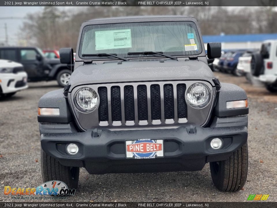 2021 Jeep Wrangler Unlimited Sport 4x4 Granite Crystal Metallic / Black Photo #3