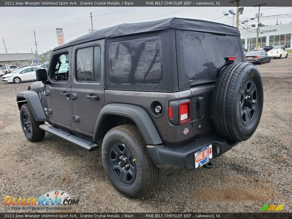 2021 Jeep Wrangler Unlimited Sport 4x4 Granite Crystal Metallic / Black Photo #6
