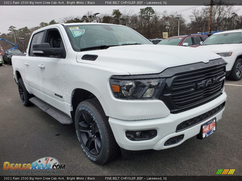 2021 Ram 1500 Big Horn Crew Cab 4x4 Bright White / Black Photo #1