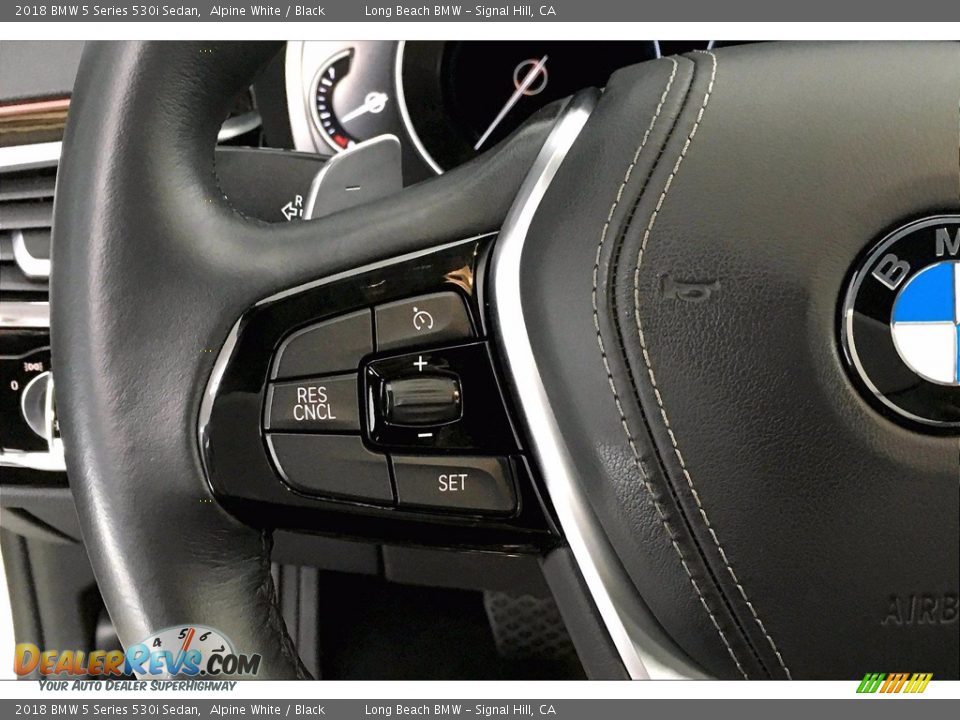 2018 BMW 5 Series 530i Sedan Alpine White / Black Photo #18