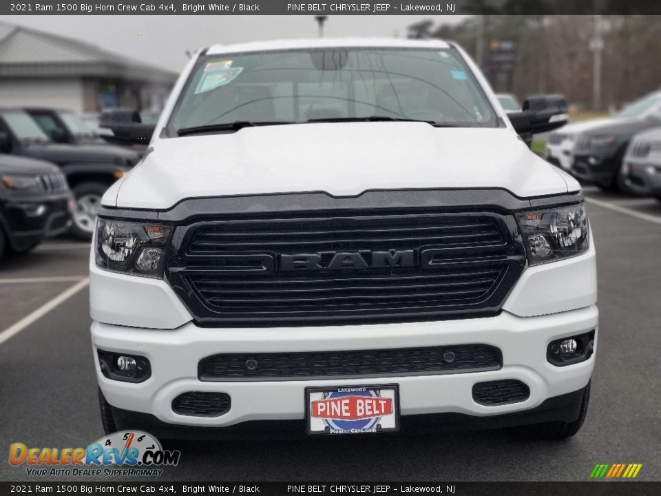 2021 Ram 1500 Big Horn Crew Cab 4x4 Bright White / Black Photo #3