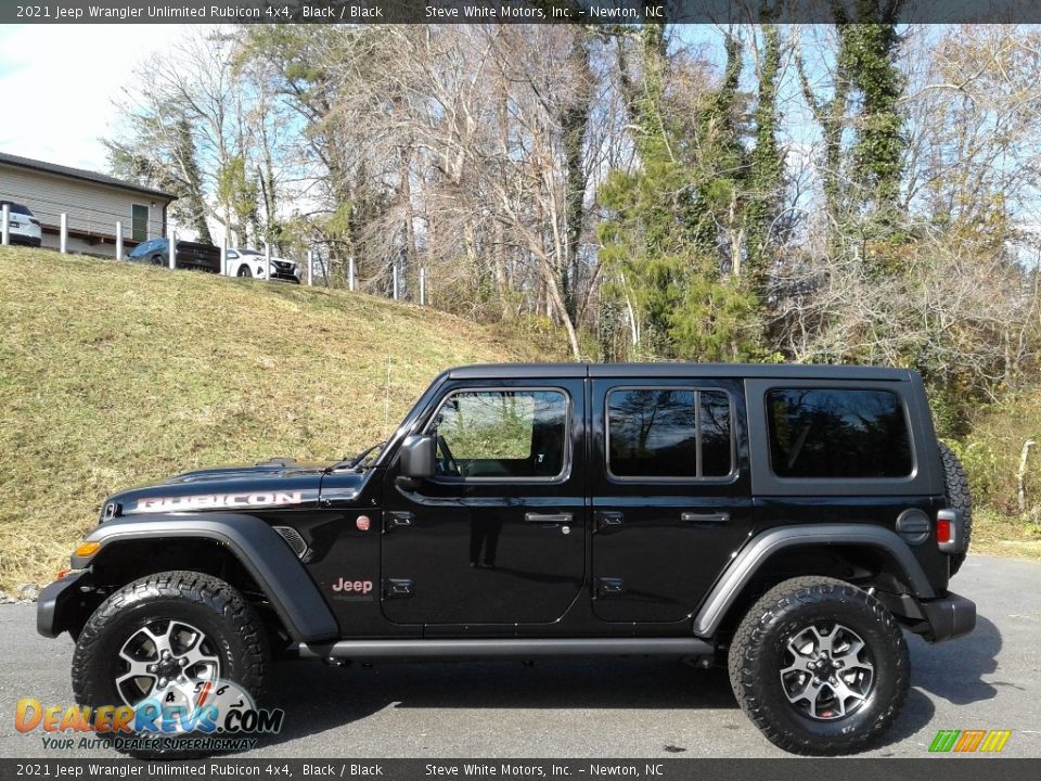 2021 Jeep Wrangler Unlimited Rubicon 4x4 Black / Black Photo #1